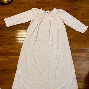 Vintage Shadowline Blush Pink Embroidered Nightgown Pullover